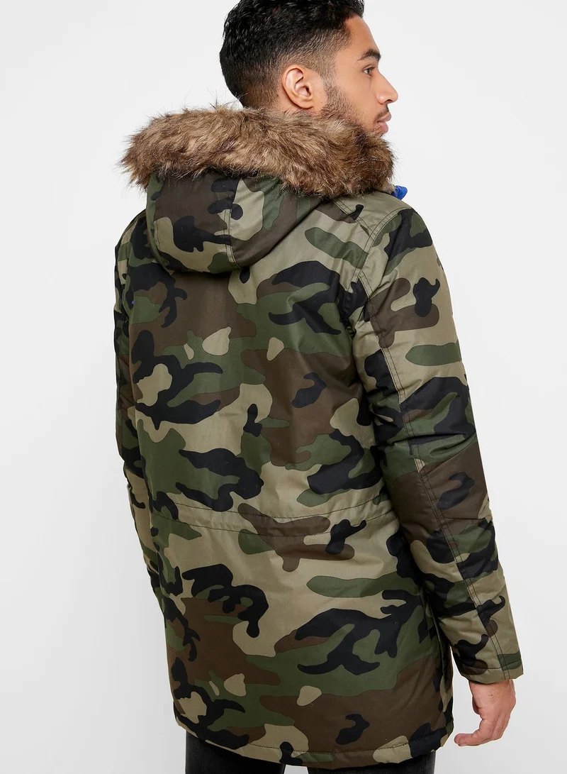 JACK & JONES Explore Camo Parka Jacket
