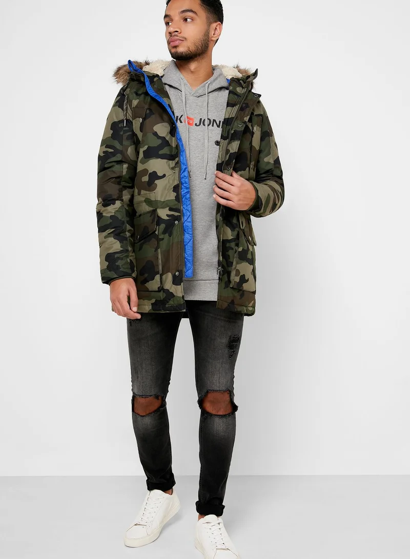 JACK & JONES Explore Camo Parka Jacket