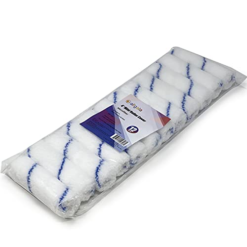 Allgala 12-Piece 4" Mini 3/8" Nap Shedless Microfiber Paint Roller Cover - TH10306 - Image 4