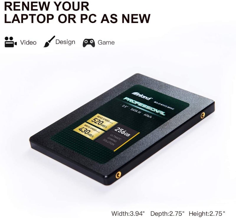 INLAND Professional 3 Pack 256GB SSD SATA III 6Gb/s 2.5" 7mm TLC 3D NAND Internal Solid State Drive (3x256GB) - Image 4