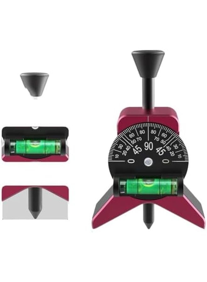 Professional Magnetic Pipe Center Finder Tool Adjustable Dial Bubble Protractor Anodized Aluminum 1 1 2 to 6 Inch - Image 3