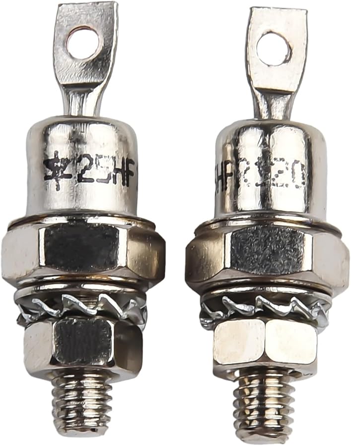 25A صمام ثنائي مقوم مثبت على قاعدة 25HFR120 ذو تيار اندفاعي عالي لشحن البطاريات ومصادر الطاقة - Image 5