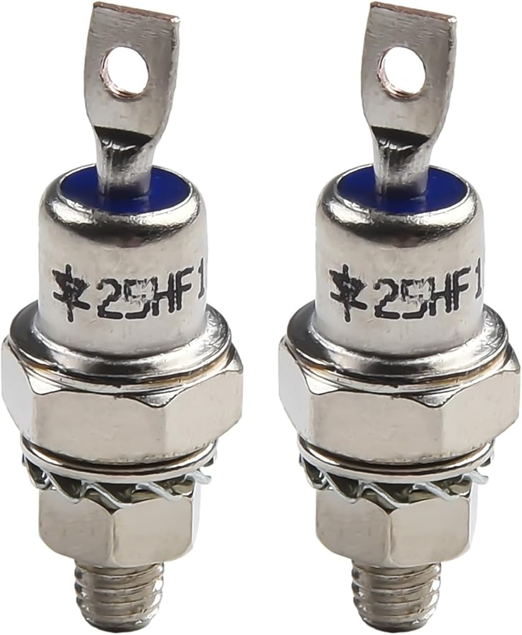 25A صمام ثنائي مقوم مثبت على قاعدة 25HFR120 ذو تيار اندفاعي عالي لشحن البطاريات ومصادر الطاقة - Image 3