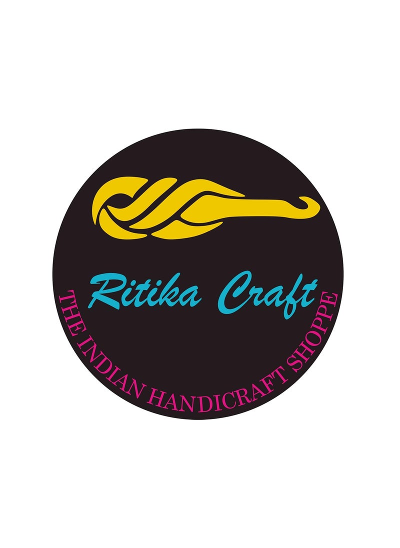 RR RITIKA Craft® Crochet Handmade Table Mat (22 inch) White & Pink Table Mat (Pink)  - Image 4