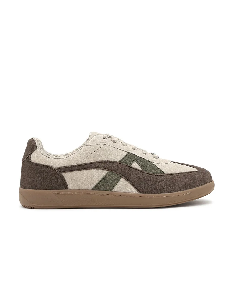 Men's Brown Rippers Sienna Color Block Low-Top Sneakers