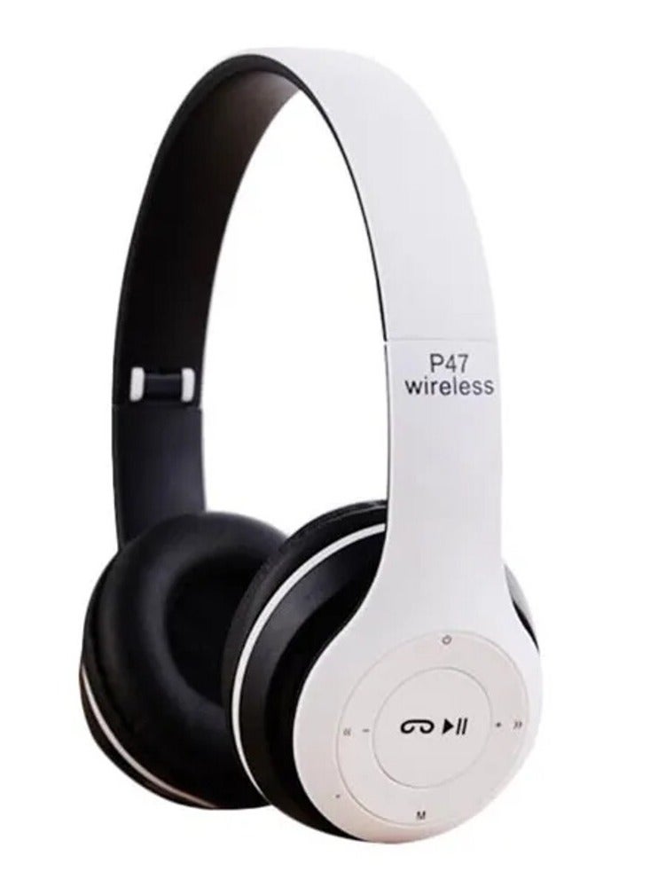 ي47 سماعات رأس لاسلكية P47 - سماعة رأس بلوتوث P47 قابلة للطي مع ميكروفون - Image 2