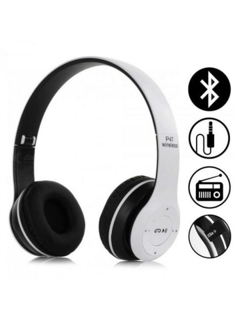 ي47 سماعات رأس لاسلكية P47 - سماعة رأس بلوتوث P47 قابلة للطي مع ميكروفون - Image 5
