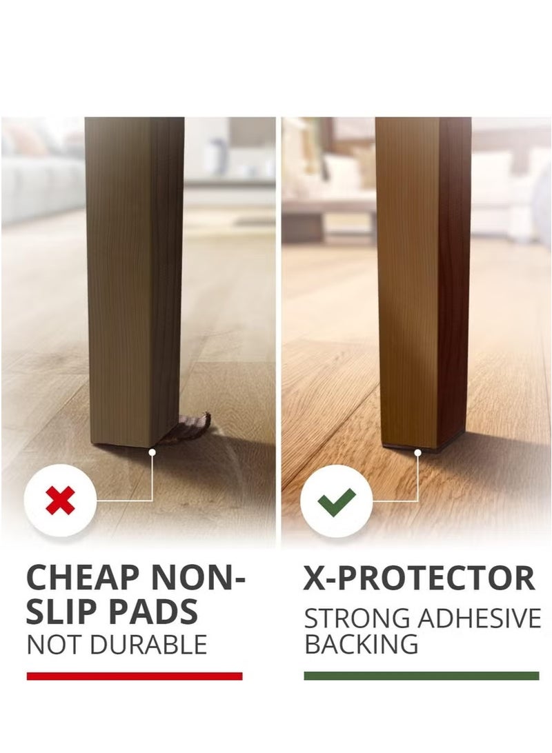 48 Pcs Furniture Feet Pads, Non-Slip Rubber Furniture Pads, Wood Floor Protector Pads, Self  - Image 3