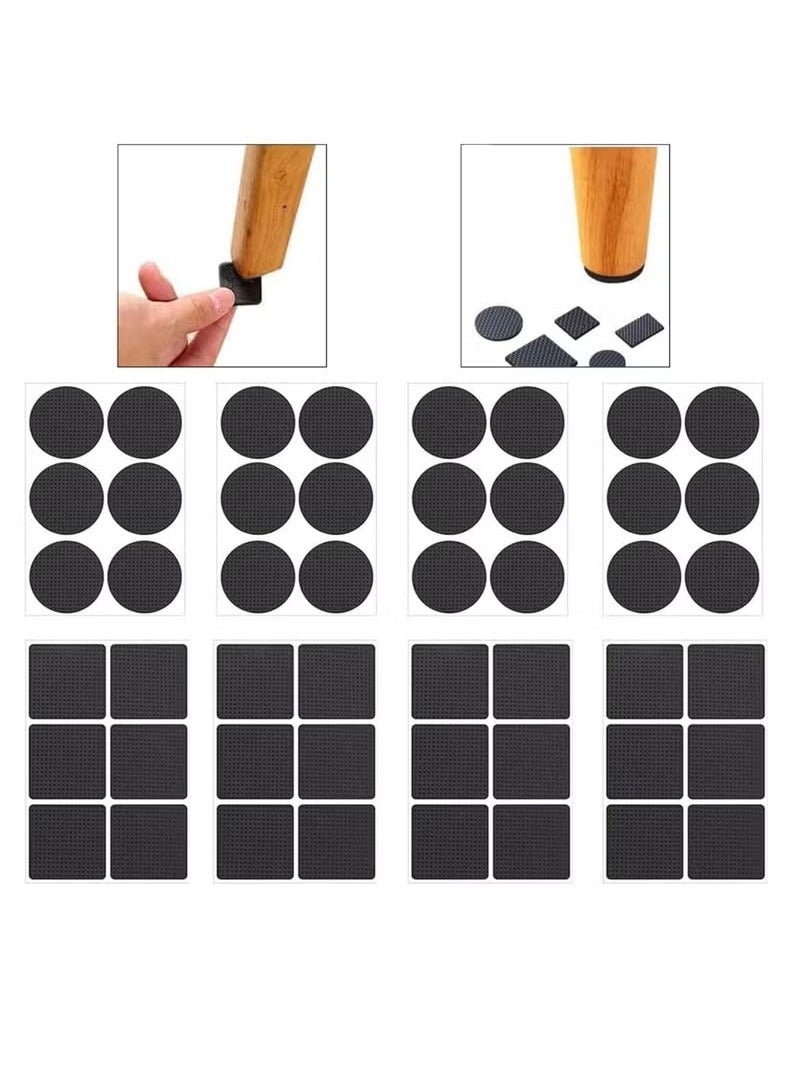 48 Pcs Furniture Feet Pads, Non-Slip Rubber Furniture Pads, Wood Floor Protector Pads, Self  - Image 1