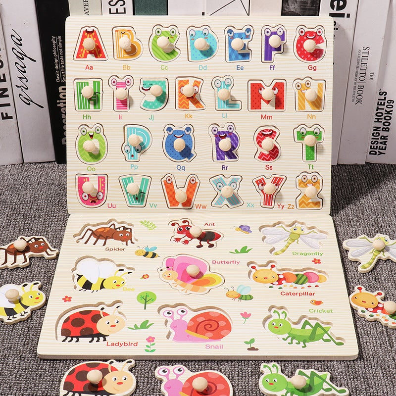 Wooden Pegged Puzzle Educational Toy for Toddlers - Image 2
