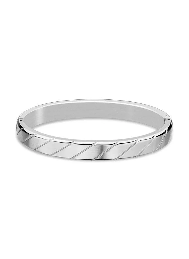 مكلارين Apex Silver and Black Bracelet for Men (Large)