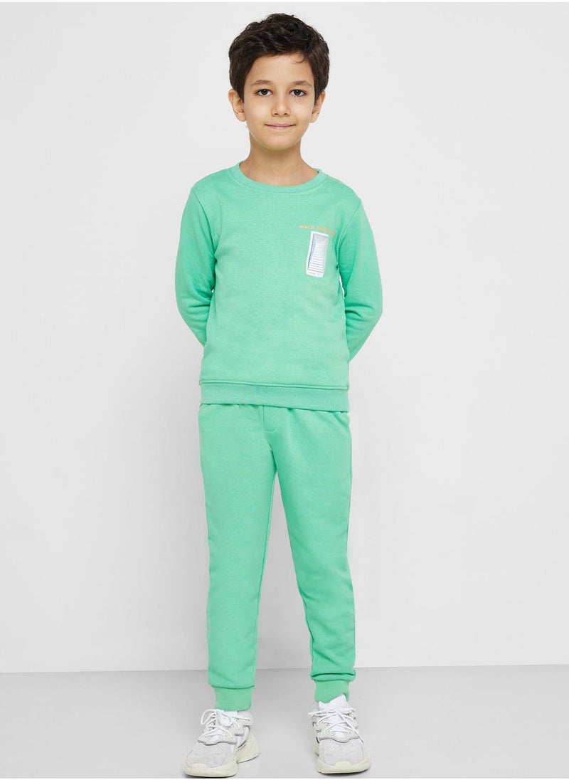 Pinata - Boys Front And Back Printed Sweatshirt And Jogger Set - Image 1