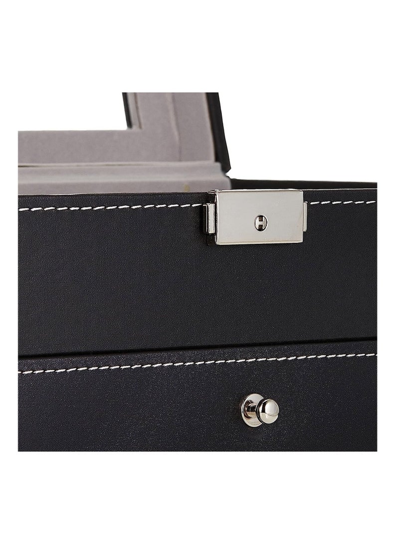 بلومنغ تايم طبقة مزدوجة 12 قطعة مجوهرات سوار ساعة صندوق تخزين مع نافذة لوحة زجاجية - Image 5