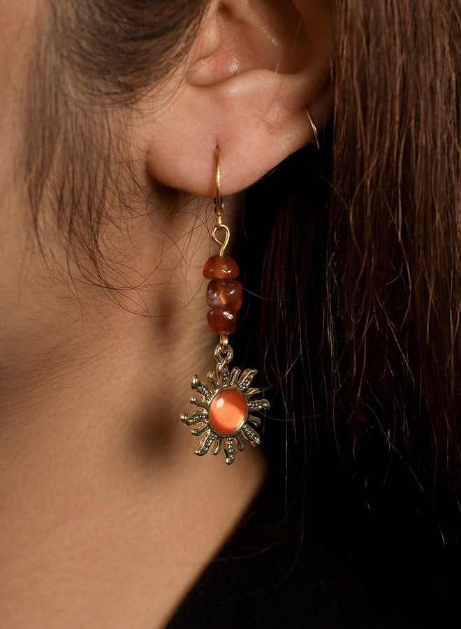 Sacina Boho Hippie Gothic Crystal Celestial Sun Earrings, Boho Earrings, Hippie Jewelry, Christmas Jewelry Gift For Women - Image 2