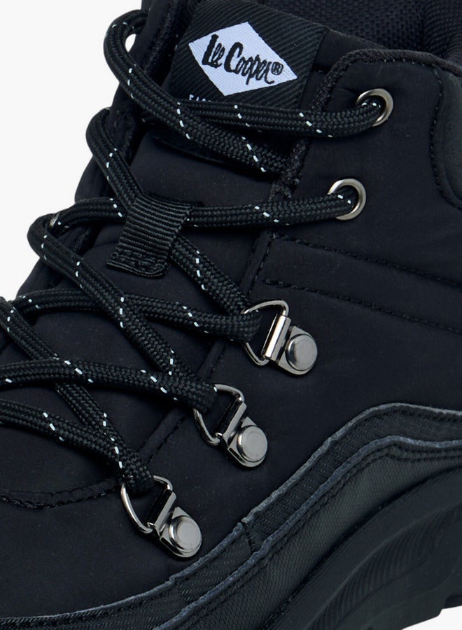 لي كوبر أحذية بوت للأولاد برباط وتفاصيل مضلعة - Image 4