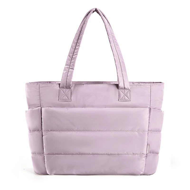 Large Capacity Women's Nylon Tote Bag with Compartments - Multi-Function Travel Cosmetic Storage Bag - Image 3