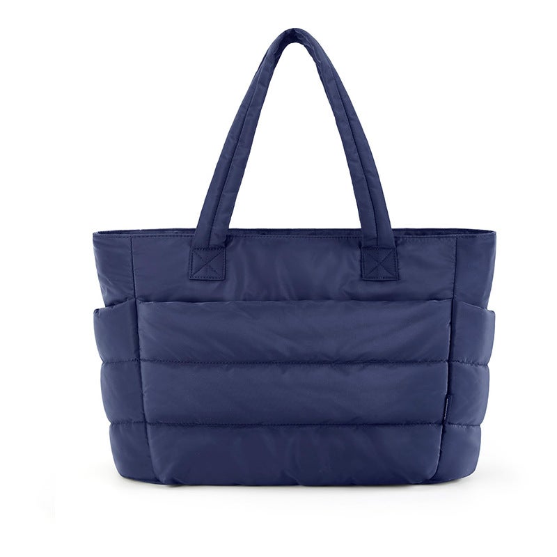Large Capacity Women's Nylon Tote Bag with Compartments - Multi-Function Travel Cosmetic Storage Bag - Image 2