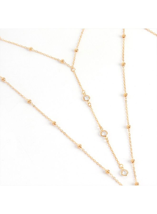 Unique Multi-layered Tassel Rhinestone Body Chain - Stylish and Simple - Suitable for Summer Beach Essentials（Golden） - Image 4