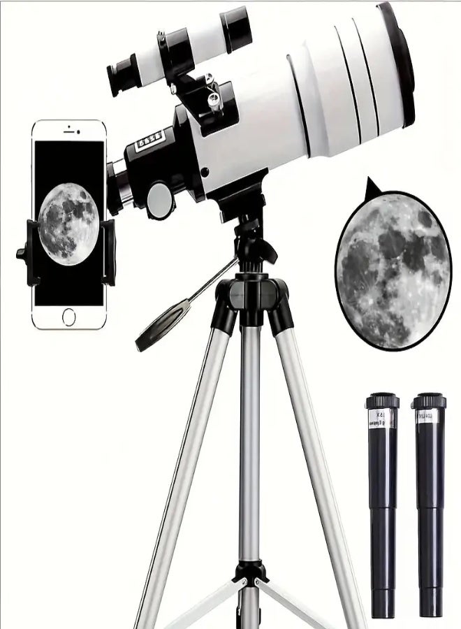 Generic Professional F30070 Astronomical Telescope – 70mm Aperture, 95X Magnification, Manual Focus Refractor Telescope for Deep Space Exploration, Moon Viewing, Bird Watching & Stargazing – High Definition Optics for Adults & Beginners - Image 1