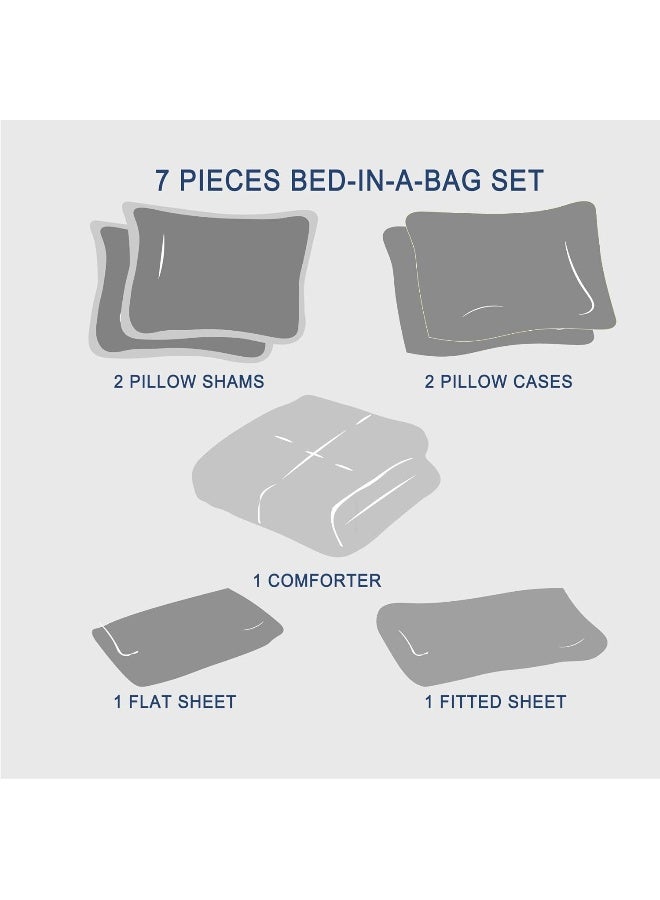 Anluoer Queen Comforter Set 7 Piece with Sheets-Beige Boho Bed in a Bag with Tassel-Lightweight Soft Fringe Bedding Sets - Image 3