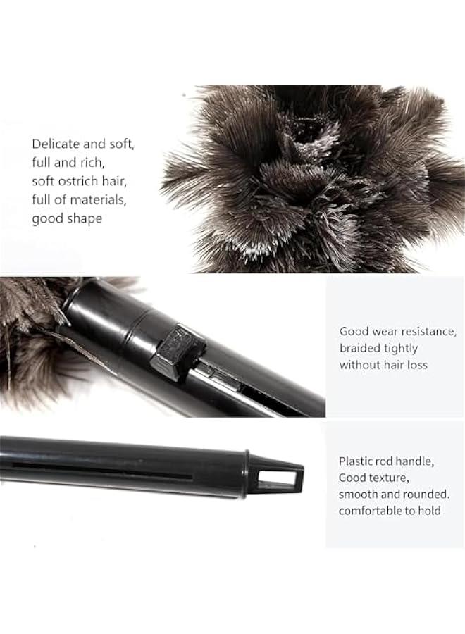 HOOKOR Retractable Ostrich Feather Duster for Cleaning, Fluffy and Natural Feather Duster with Retractable Handle， Reusable Eco-Friendly Handheld Cleaning Supplies,Dusters Killer, Mini Duster - Image 4