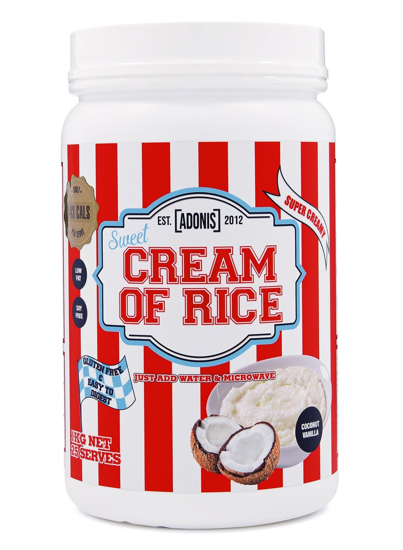 Adonis Cream of Rice - Coconut Vanilla - (1 kg) - Image 1