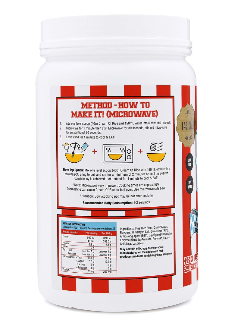 Adonis Cream of Rice - Coconut Vanilla - (1 kg) - Image 3