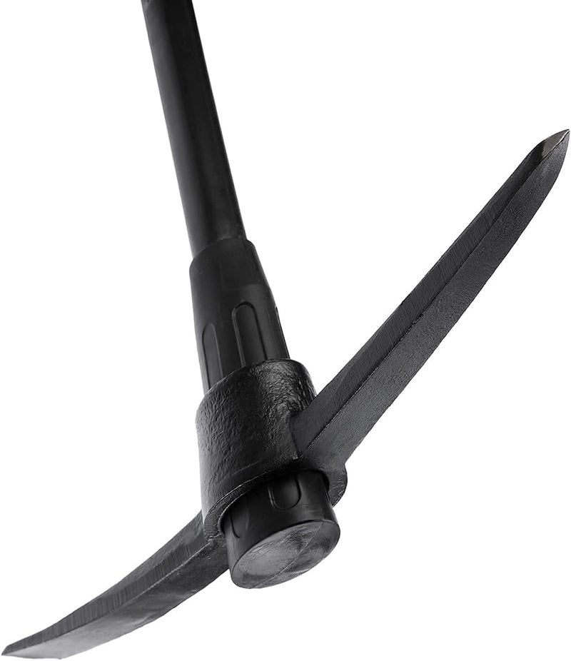INTERTOOL Pick Axe for Digging - 36” Heavy Duty Garden Mattock Pickaxe - Rust Resistant Steel with Adze Hoe & Shock Absorbing Fiberglass Anti-Slip Handle - Cultivate, Loosen Soil, Dig - HT08-0305 - Image 5
