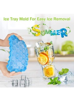 DreamSky DREAM SKY Ice Cube Trays Pack of 1 Silicone Ice Cube Molds EasyRelease and Flexible 37 Ice Trays BPA Free Whiskey CocktailStackable and Safe Ice Cube Honeycomb Small Cubes Fridge Bar Soft Tray  - Image 2