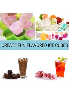 DreamSky DREAM SKY Ice Cube Trays Pack of 1 Silicone Ice Cube Molds EasyRelease and Flexible 37 Ice Trays BPA Free Whiskey CocktailStackable and Safe Ice Cube Honeycomb Small Cubes Fridge Bar Soft Tray  - Image 5