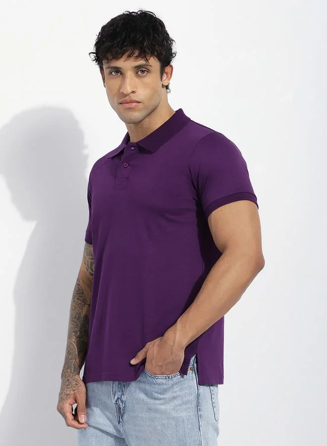 Dillinger Men Regular Fit Short Sleeve Solid Polo
