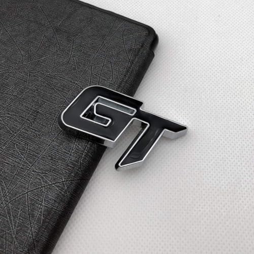 Automaze Chrome Metal GT Logo Car Emblem Premium 3D Badge Auto Racing Sport Sticker Exterior Grand Tourer Decal (Black,Chrome) - Image 4