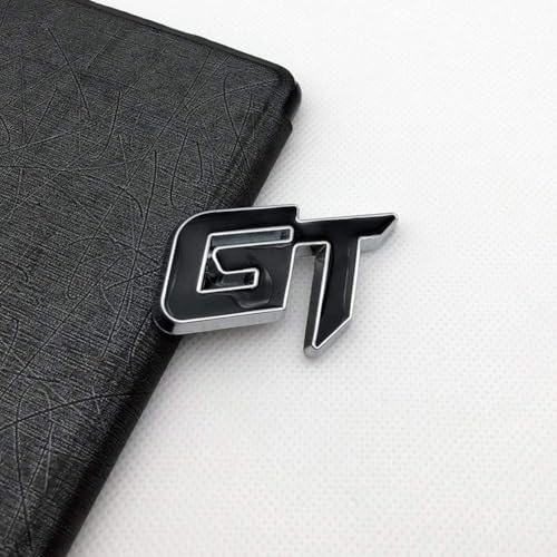 Automaze Chrome Metal GT Logo Car Emblem Premium 3D Badge Auto Racing Sport Sticker Exterior Grand Tourer Decal (Black,Chrome) - Image 3
