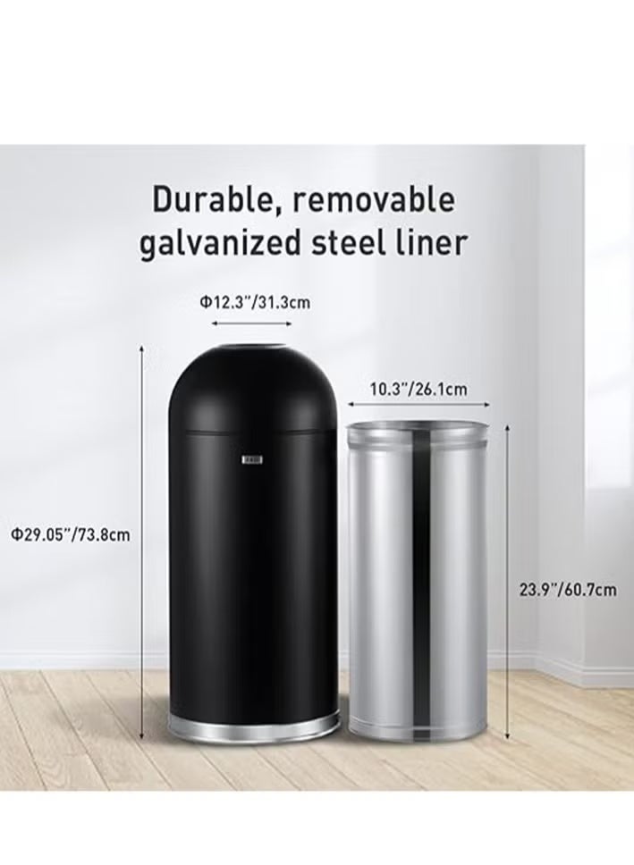 EKO Open Lid Commercial Trash Bin | Easy Access Indoor Waste Bin | Office Hotel Mall Garbage Container | 30L - Image 3