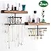 Keebofly Hanging Wall Mounted Jewelry Organizer with Rustic Wood Jewelry Holder Display for Necklaces Bracelet Earrings - Image 2
