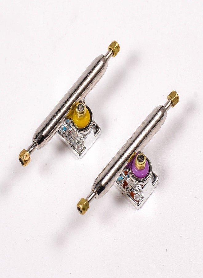 RACOFSB Fingerboard Trucks with Upgraded Urethane Bushings and Pivot Cup,34mm 32mm Width,Normal Kingpin (Silver, 34mm) - Image 5