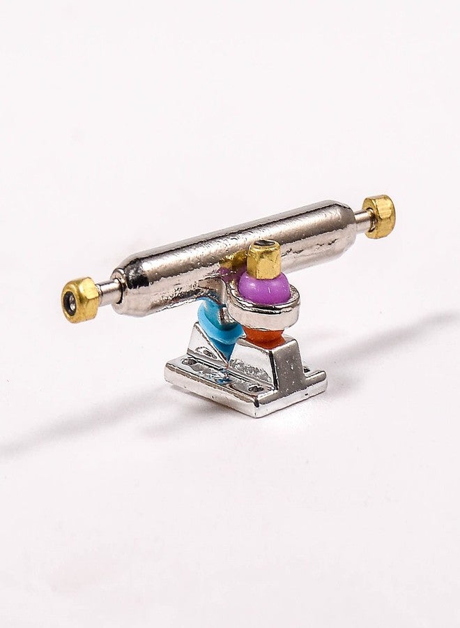RACOFSB Fingerboard Trucks with Upgraded Urethane Bushings and Pivot Cup,34mm 32mm Width,Normal Kingpin (Silver, 34mm) - Image 2