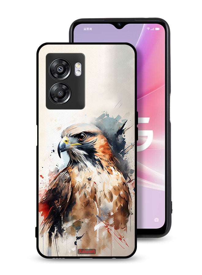 Tolwak Oppo A57 5G Protective Case Cover Eagle Abstract Art - Image 1