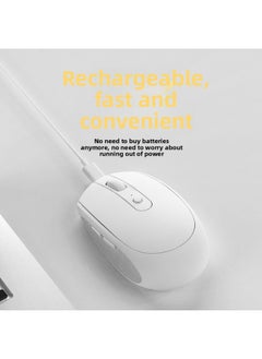 Generic Bluetooth Wireless Mouse Silent Silent Girl Rechargeable Game Office Universal Laptop Tablet Mouse-Specifications:Fairy Pink + Bluetooth Rechargeable Version [free Mouse Pad + Diy Sticker] - Official Standard  - Image 5