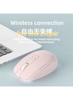 Generic Bluetooth Wireless Mouse Silent Silent Girl Rechargeable Game Office Universal Laptop Tablet Mouse-Specifications:Fairy Pink + Bluetooth Rechargeable Version [free Mouse Pad + Diy Sticker] - Official Standard  - Image 4