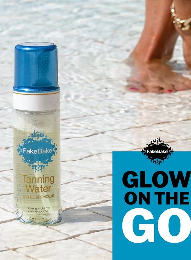 Fake Bake Tanning Water Self Tanner Instant Glow with Hydrating Passion Flower Rejuvenation - Natural Looking Sunless Bronzing for Women & Men - Professional Mitt For Easy Application - 6.7 oz, All - Image 3