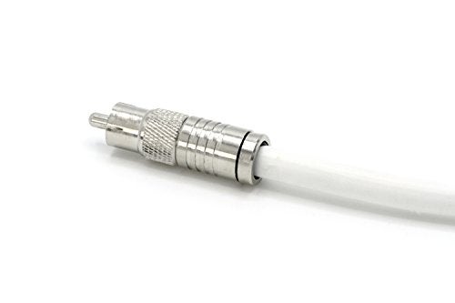 THE CIMPLE CO Digital Audio Coaxial Cable 3 FT - Indoor/Outdoor Subwoofer Cable - RG6 Coax with RCA Connectors for Subwoofers, A/V Equipment - 75-Ohm S/PDIF Coax 3 Feet (0.9 Meters), White - Image 3