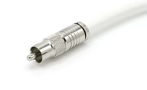 THE CIMPLE CO Digital Audio Coaxial Cable 3 FT - Indoor/Outdoor Subwoofer Cable - RG6 Coax with RCA Connectors for Subwoofers, A/V Equipment - 75-Ohm S/PDIF Coax 3 Feet (0.9 Meters), White - Image 2