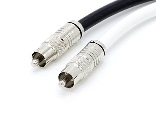 THE CIMPLE CO Digital Audio Coaxial Cable 3 FT - Indoor/Outdoor Subwoofer Cable - RG6 Coax with RCA Connectors for Subwoofers, A/V Equipment - 75-Ohm S/PDIF Coax 3 Feet (0.9 Meters), White - Image 5
