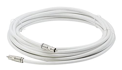 THE CIMPLE CO Digital Audio Coaxial Cable 3 FT - Indoor/Outdoor Subwoofer Cable - RG6 Coax with RCA Connectors for Subwoofers, A/V Equipment - 75-Ohm S/PDIF Coax 3 Feet (0.9 Meters), White - Image 1
