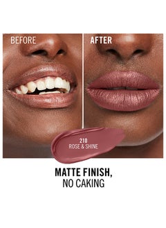 RIMMEL LONDON أحمر شفاه سائل يدوم طويلاً ميجا مات 210 روز آند شاين  - Image 5