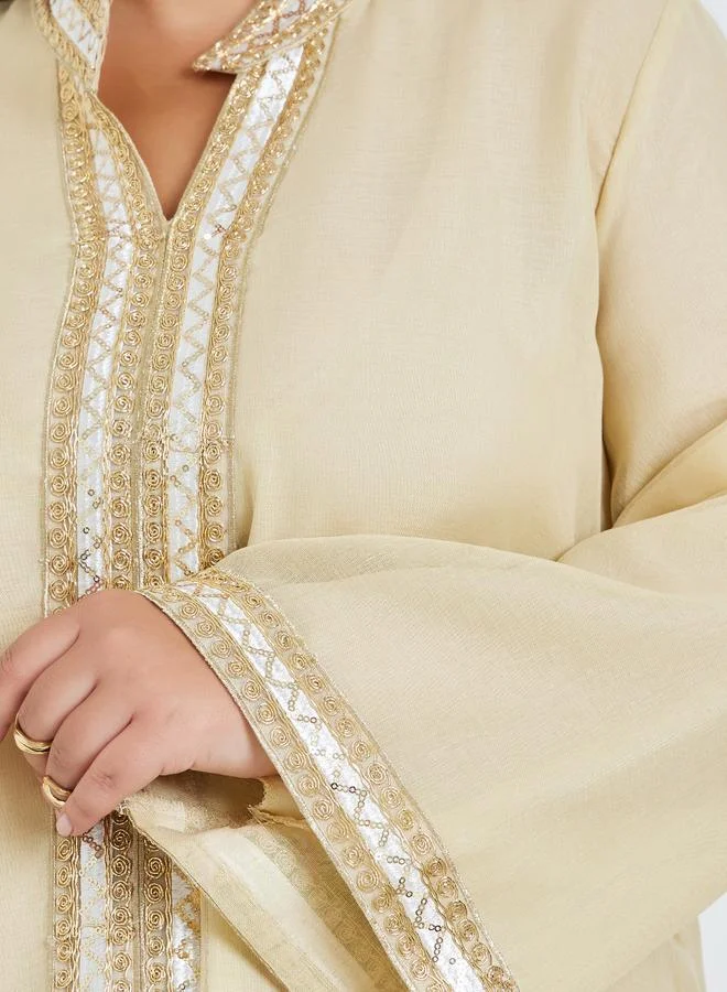 Amirah  Plus Size Embellished Jalabiya for Women | Best Price UAE