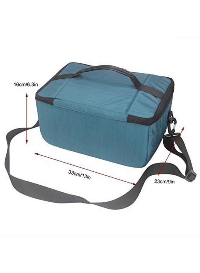 DSLR Camera Insert Bag Purse Universal Liner Lens Pouch Partition Protective Cover Waterproof Sleeve for Cannon/Nikon/Sony (Blue)