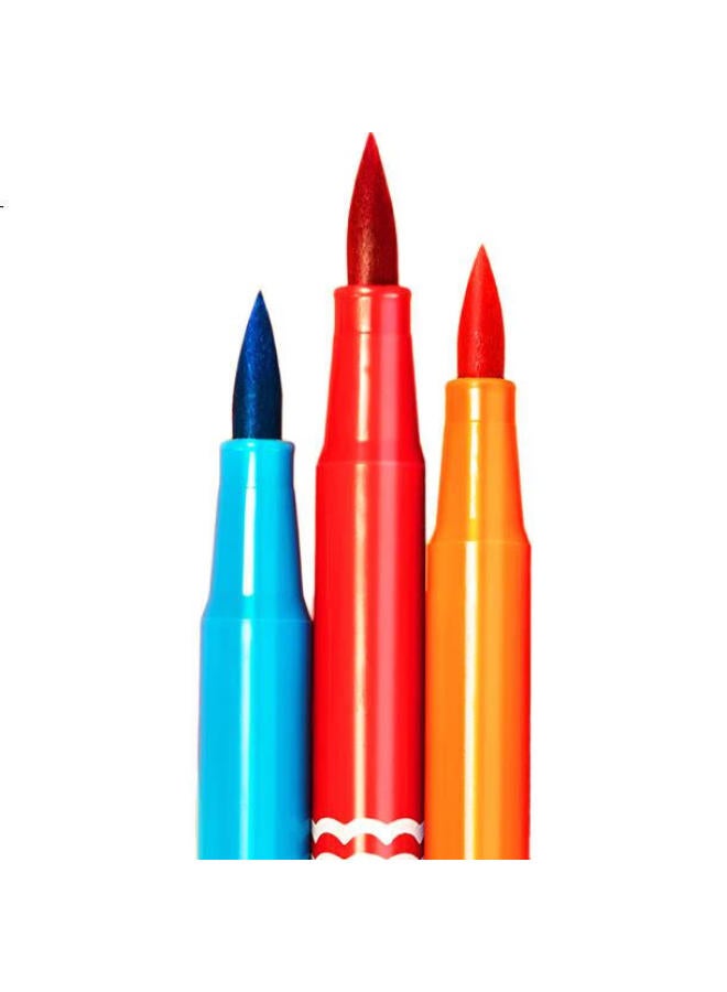 Deli Markers مائية قابلة للغسل للأطفال من دلي بـ 48 لونًا برأس ناعم للرسم والتلوين، هدية عيد ميلاد 70687 - Image 3