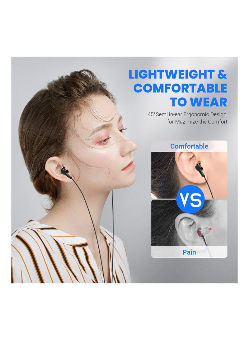 Zikra USB C Headphones, Compatible with Samsung S22+ Ultra S23, Type C Headphones, with Microphone, HiFi Stereo Volume Control, Magnetic in Ear Wired Earbuds Compatiblefor Android Phone - Image 3